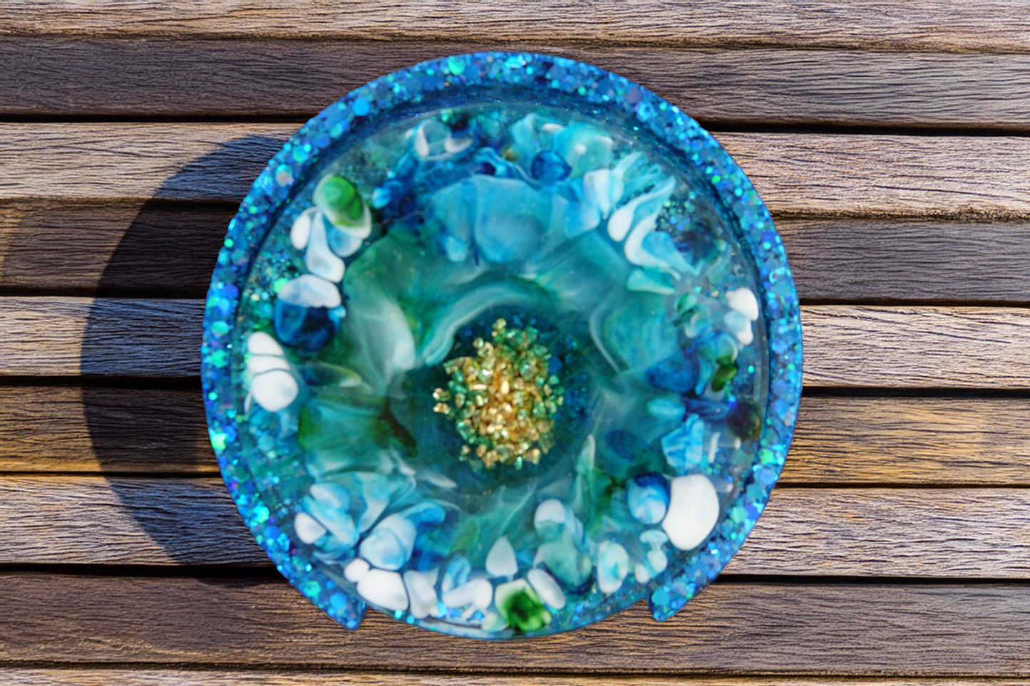 Resin Floral Coaster Set