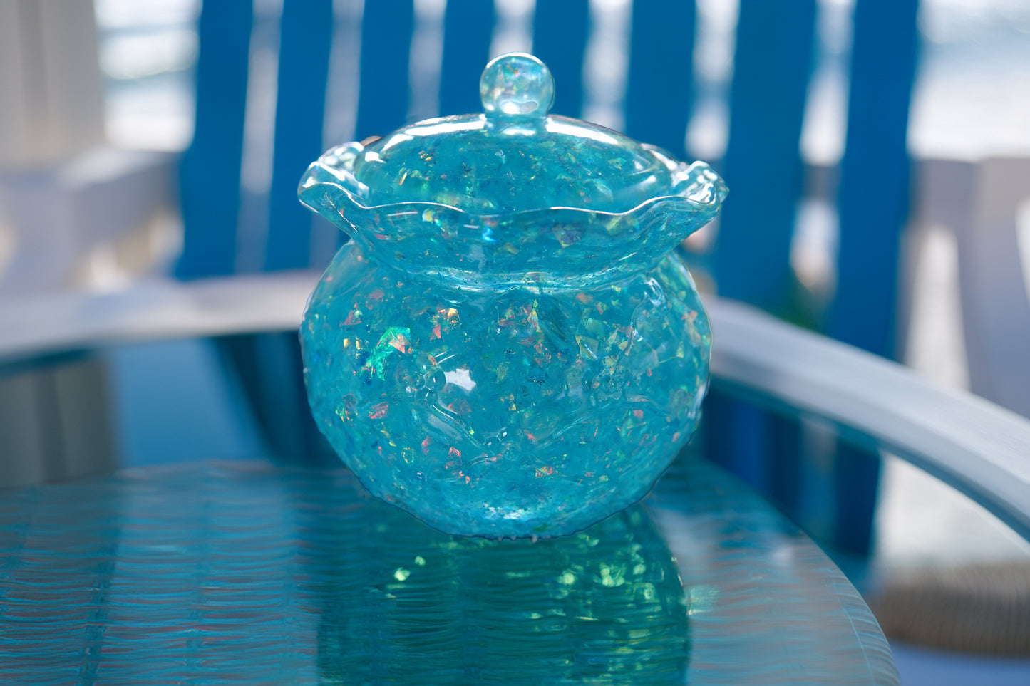 Leah's Resin 75mm Drop Top Wavy Edge Jars