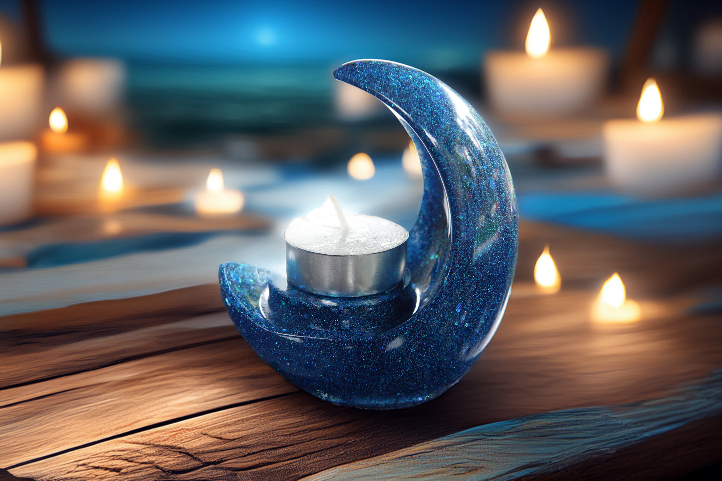 C-Shaped Resin Candle Holders