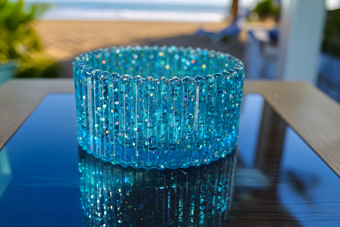 Small Ribbed Resin Containers