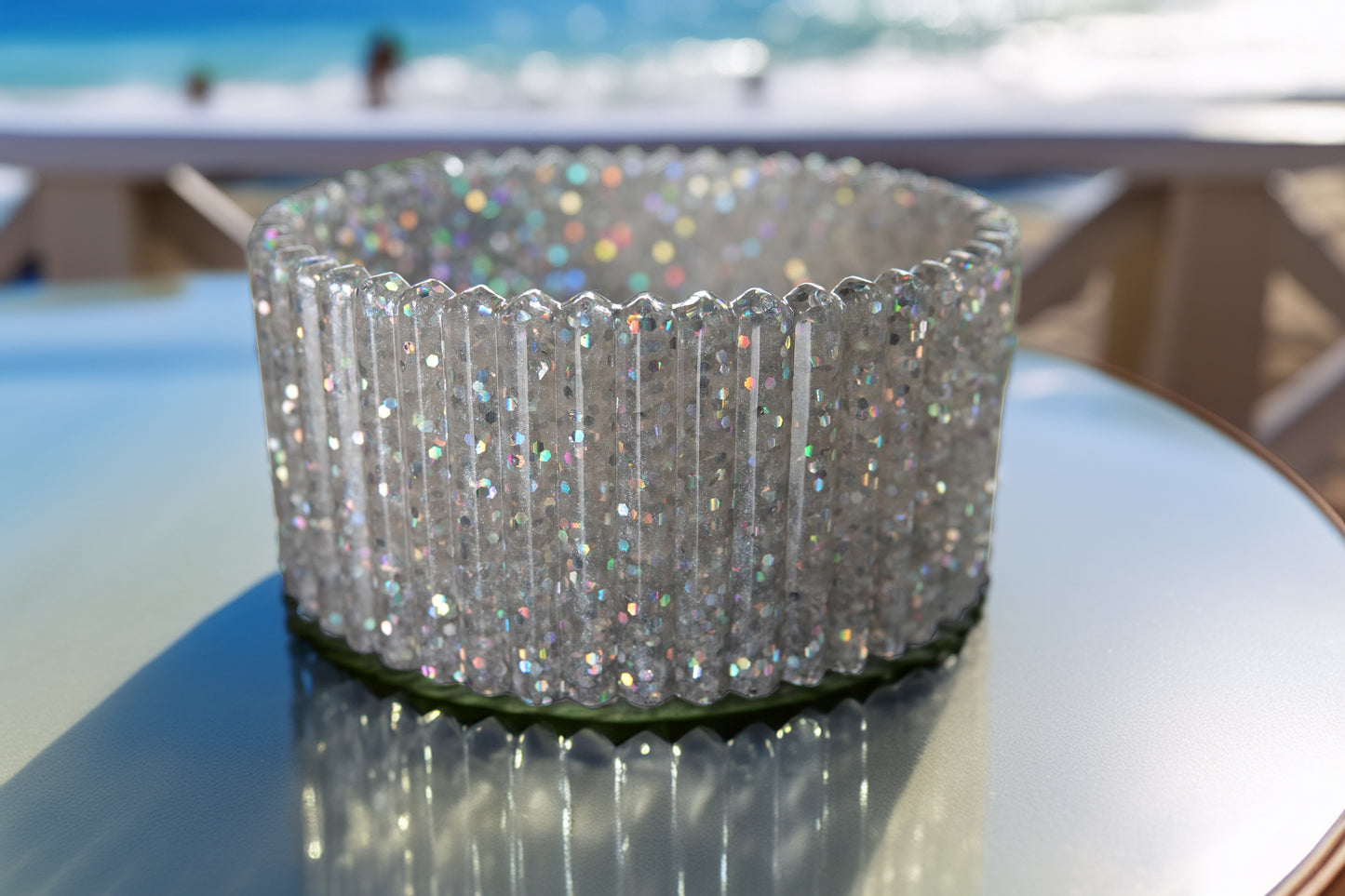 Small Ribbed Resin Containers