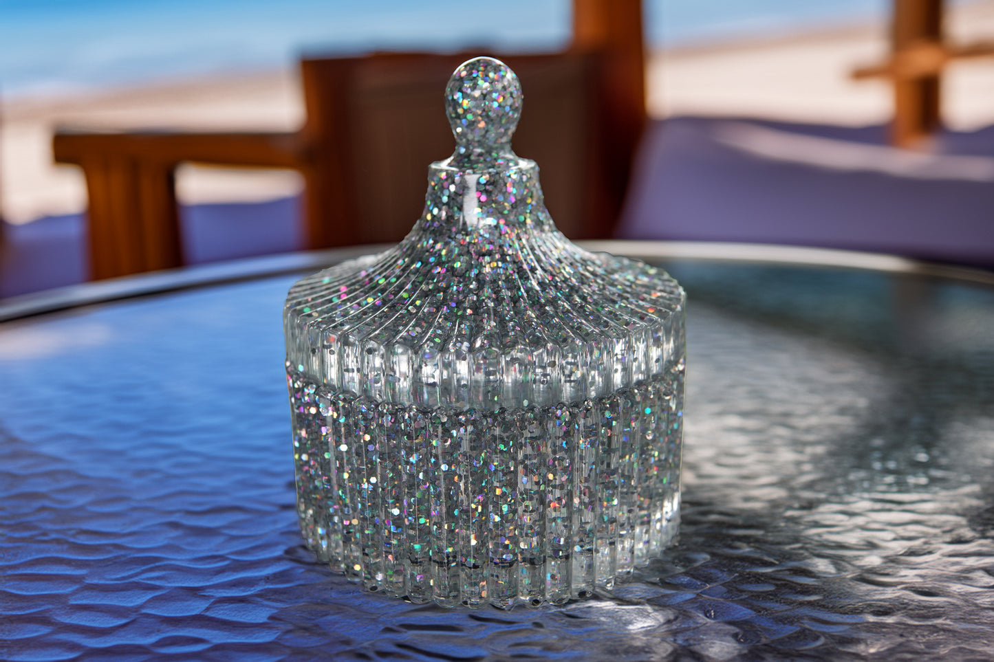 Small Ribbed Resin Containers