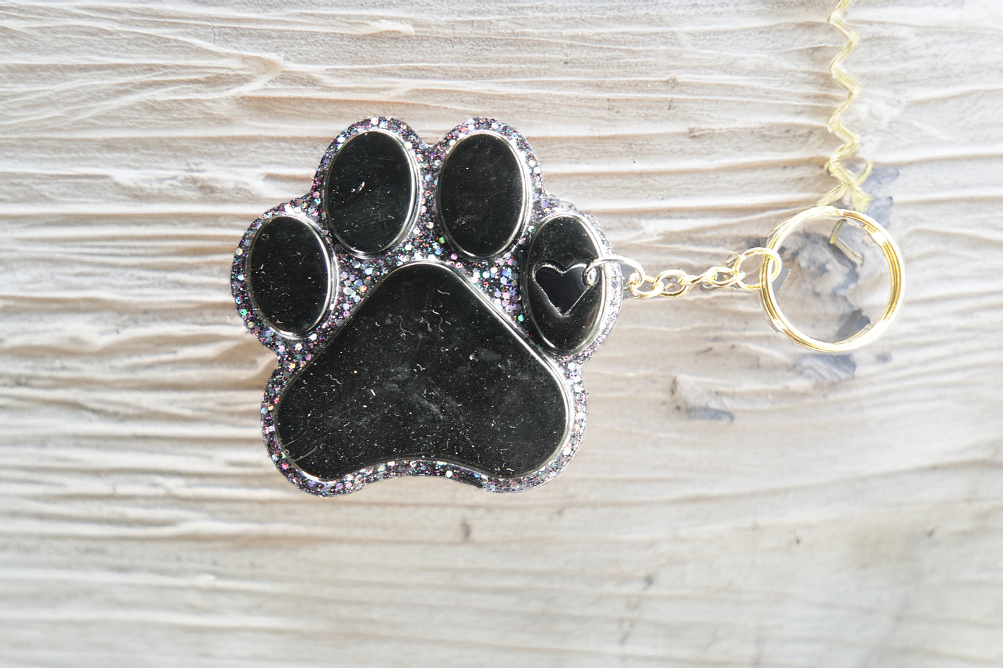 Dog Paw Resin Key Ring