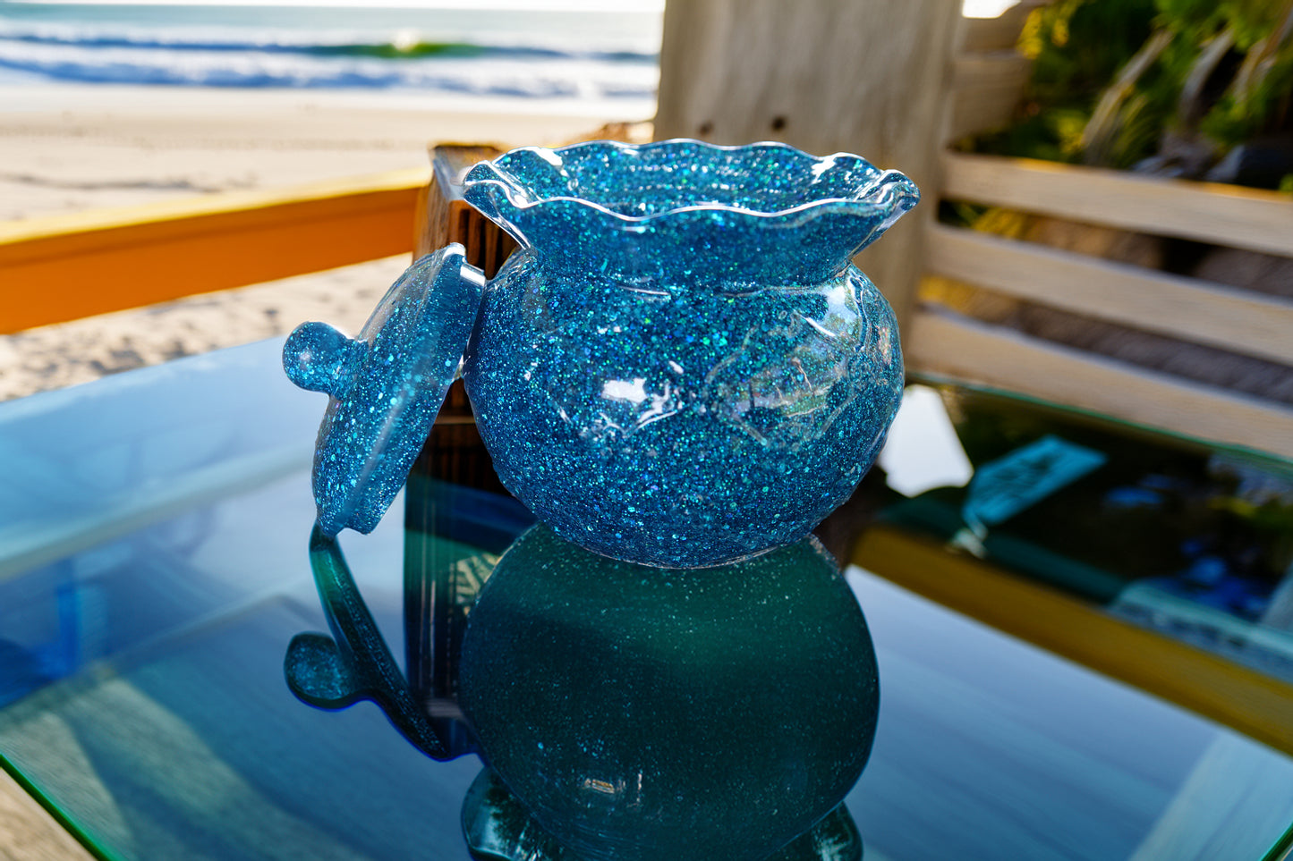 eah's Resin 75mm Drop Top Wavy Edge Jars