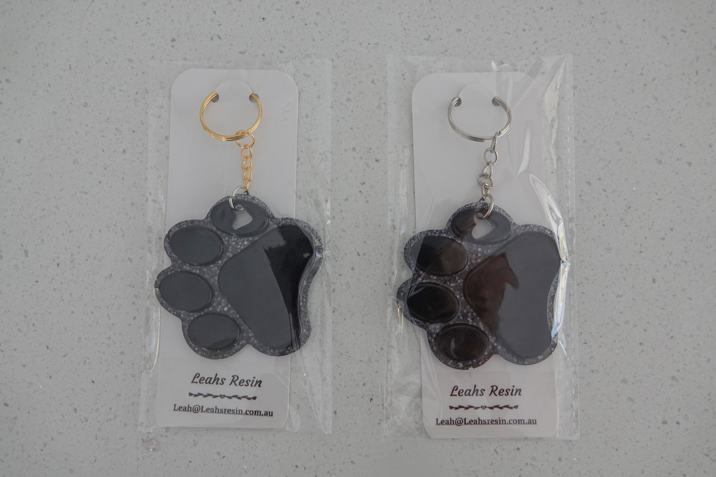 Dog Paw Resin Key Ring