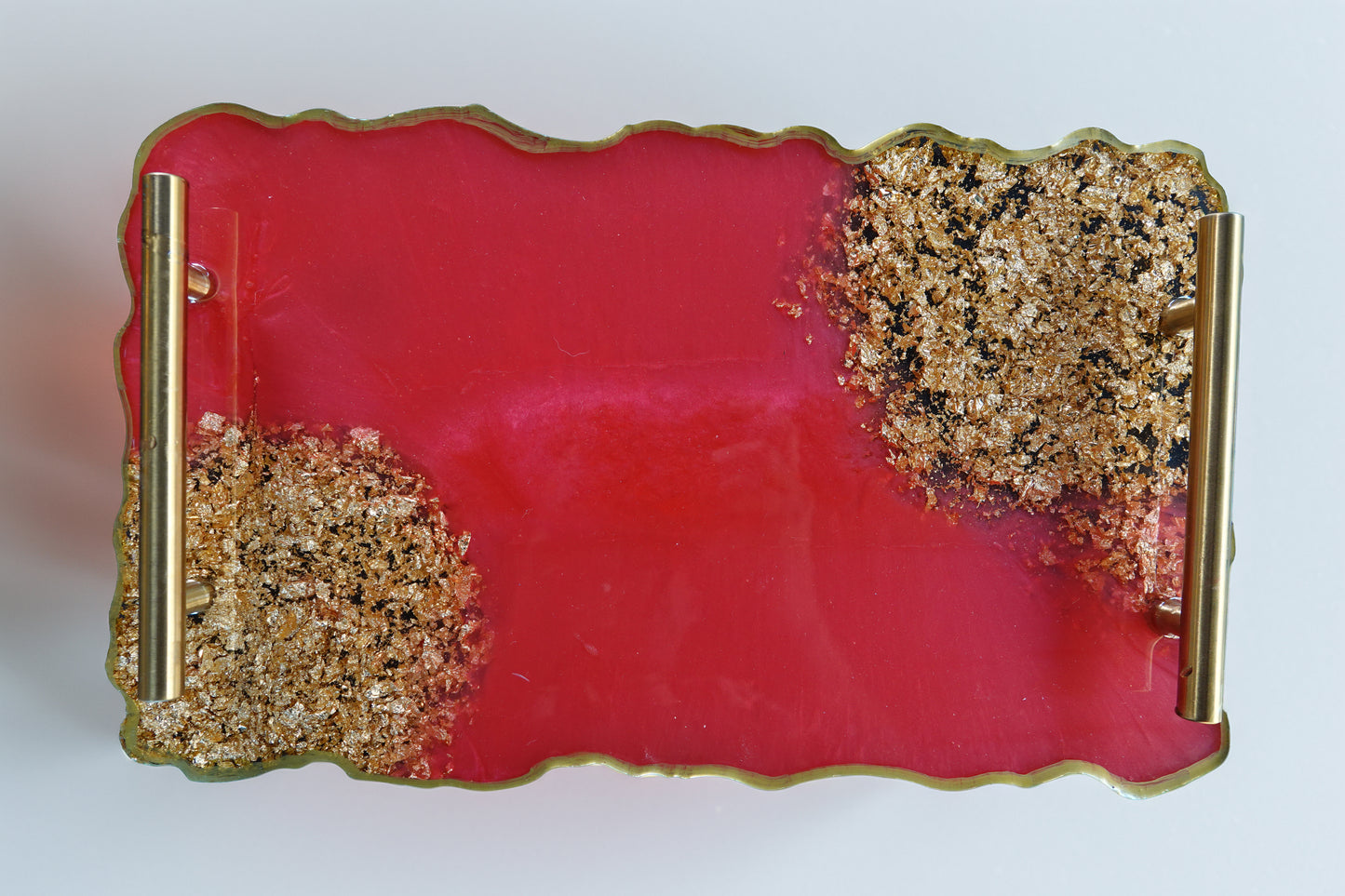 Red and Gold Resin Tray